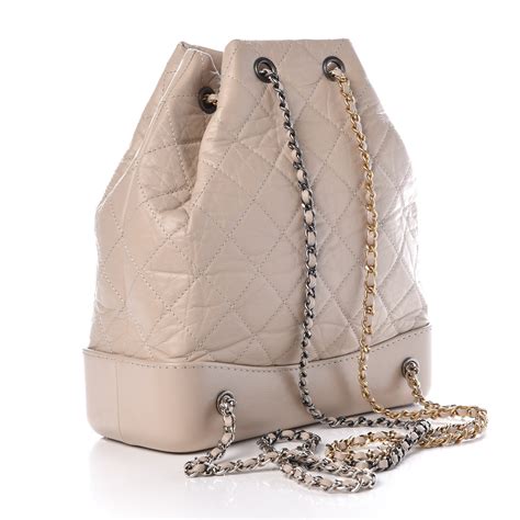 chanel gabrielle backpack beige